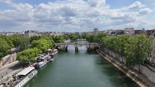 Paris Skyline At Paris In Island Of France France.