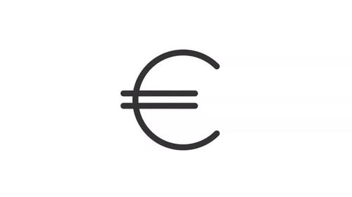 Ícone animado do Euro Line Ui