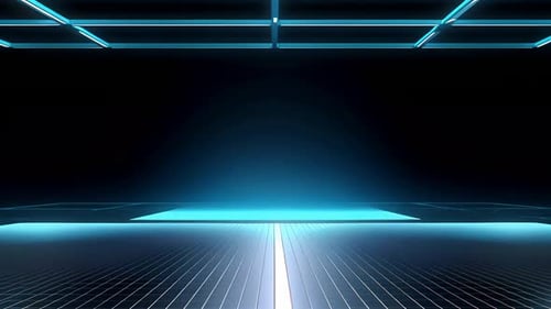 Futuristic Neon Grid Logo Reveal for Tech Projects