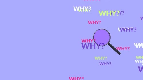 Kinetic Typography 'Why?' with Magnifying Glass Animation