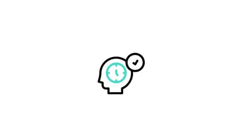 Animated Icon: Mind, Time, and Efficiency with Checkmark