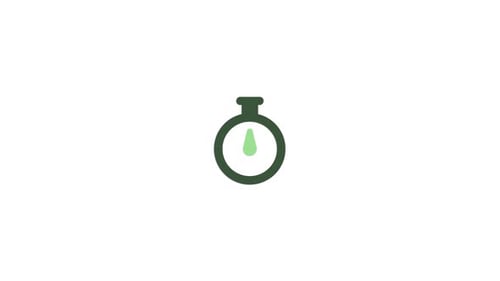 Flat Design Stopwatch Icon Timer Animation