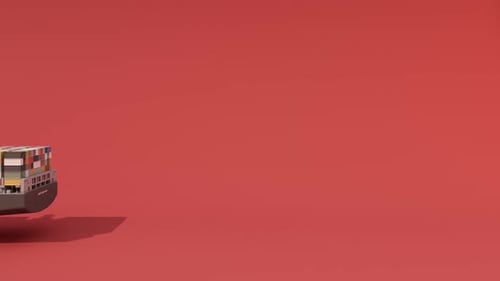 Animated Container Ship Movement for Logistics and Global Trade