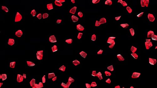 Red Geometric Shards Bursting Abstract Transition