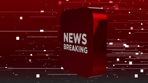 Broadcast News Transition Alpha channel Looped