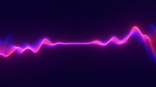 Audio Violet Waveform Digital Particle Motion Loop Background Abstract Music Dot Waves Equalizer