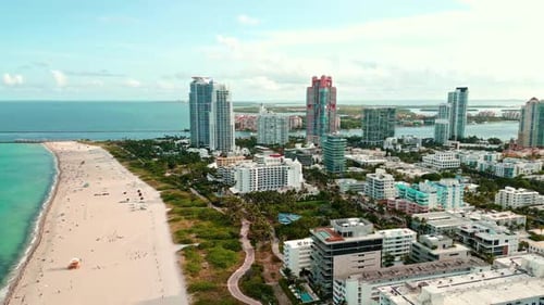 Miami Beach South Beach Horizonte de Miami Beach Vista aérea da cidade de Miami Vista aérea da costa de Miami