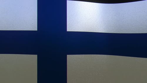 Realistic Waving Flag of Finland Animation