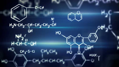 flying chemical formulas loop