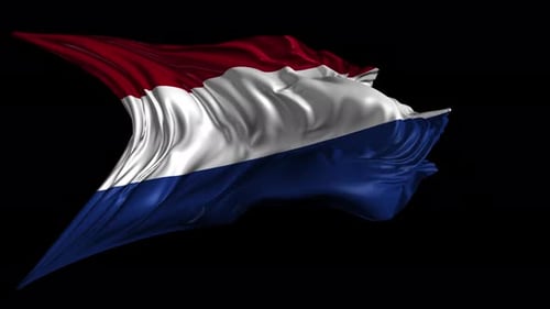 Dynamic Realistic Netherlands Flag Waving Animation