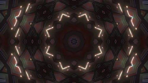4K Glossy Kaleidoscope Background Loop