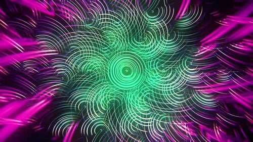 Neon Dynamic Rotating Rings
