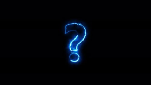 Fragezeichen mit Neon