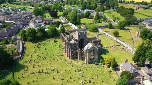 Melrose y Melrose Abbey en The Scottish Borders