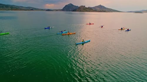 Top View,Sea Kayaking