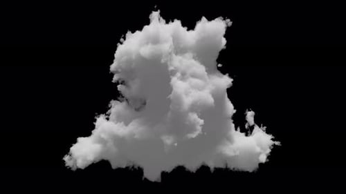 Grand nuage 3D avec canal alpha et animation en boucle