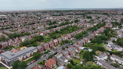 Victorian homes in the british town of Southport