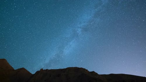 Night Sky Time-Lapse of Stars and Mountains