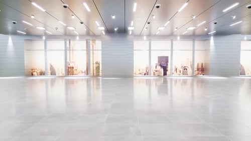 Modern Empty Office with City View Motion Background