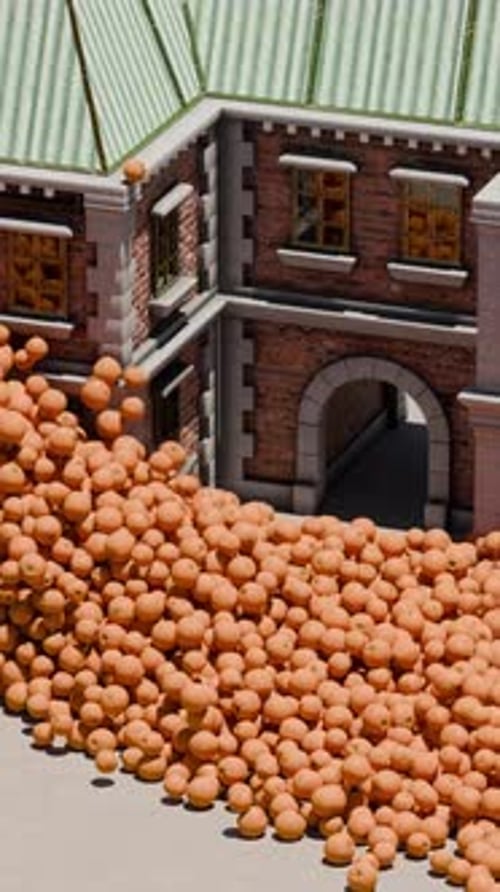 3D Apples in Holes Simulations