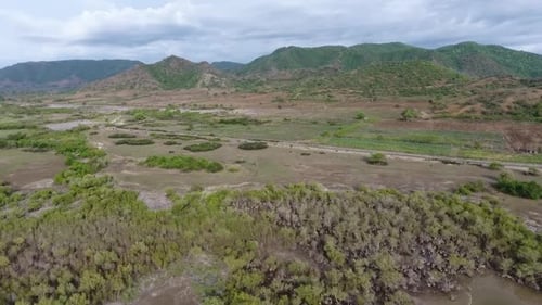 Aerial mountain view