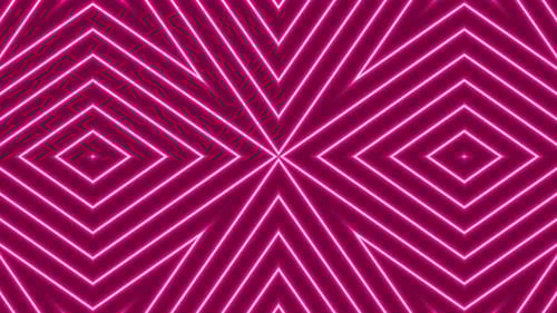 Abstract Geometric Fashion Background, Bright Red Glowing Flickering Pattern