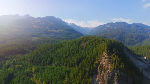 Aerial View of Stunning Mountain Landscape Taken Near Vancouver