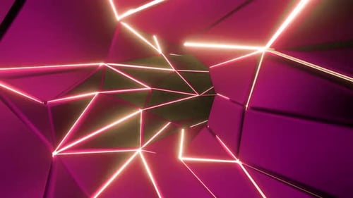 Le motif géométrique rose fluo brille de mille feux