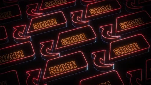 Share Arrow Neon Icons Background