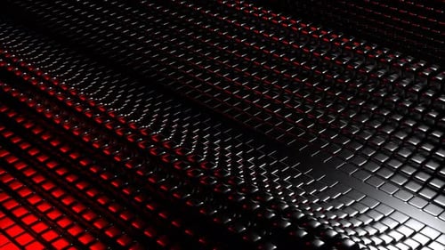Red And White Cyber Waves Background Vj Loop I 4K