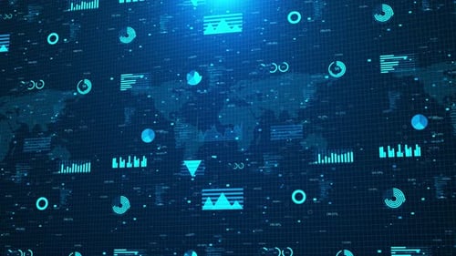Global Business Data Visualization Technology Background Loop