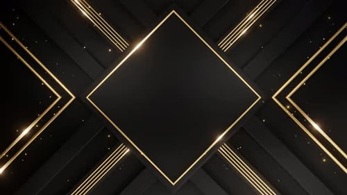 Fondo geométrico abstracto de oro negro