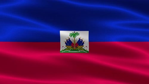 Haiti Flag Waving Seamless Loop Animation