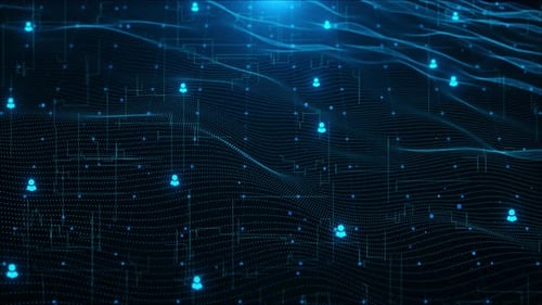 Technology Blockchain Network Connections Digital Cyberspace Cyber Space Ai Matrix Abstract