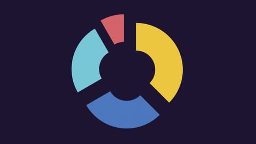 Animated Flat Design Donut Chart Infographic Data Display