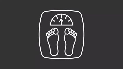 Animated floor scale white icon