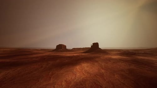 A Stunning Computergenerated Desert Landscape Captured From Above