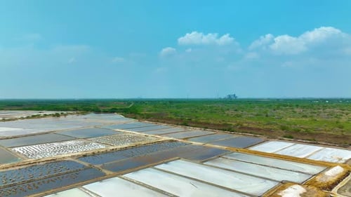 Salt Production Area - Aerial Shot