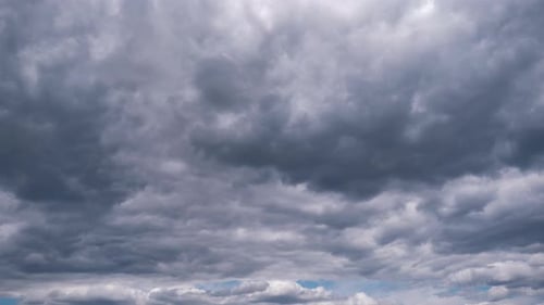 Dramatic Time-Lapse of Stormy Gray Clouds