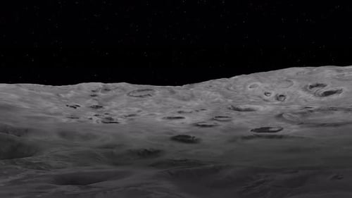 Dunkler Schatten werfender Mondoberfläche während der Sonnenfinsternis