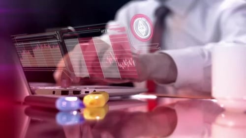 A Trader Monitors The Fall Of Ethereum