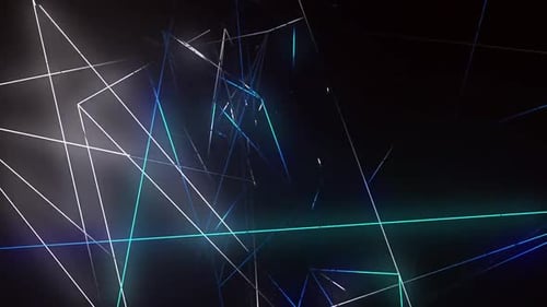 Abstract Glowing Geometric Network Background Animation