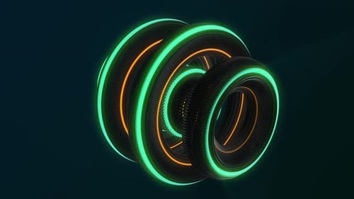 Dynamic Abstract Neon Spiral Loop Animation