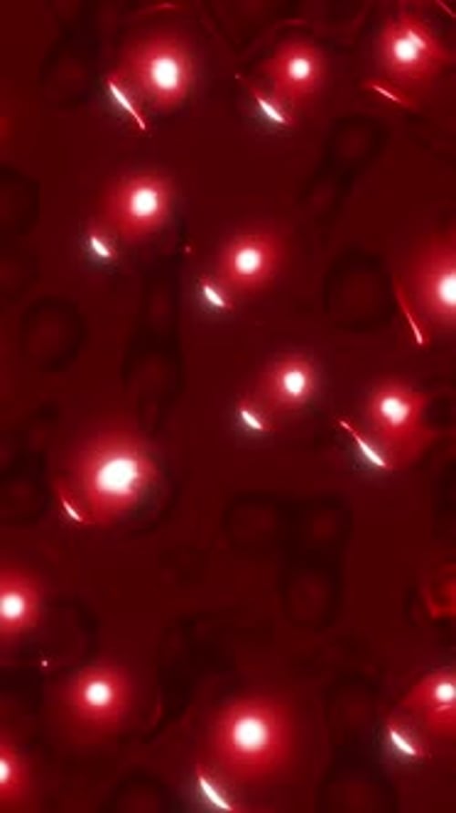 Dynamic Red Fluid Orbs Abstract Motion Background