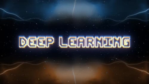 Neon Pixelated Deep Learning Title Reveal Opener