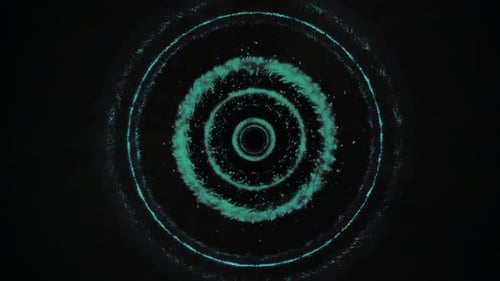 Abstract Glowing Energy Circles Tunnel Loop Background