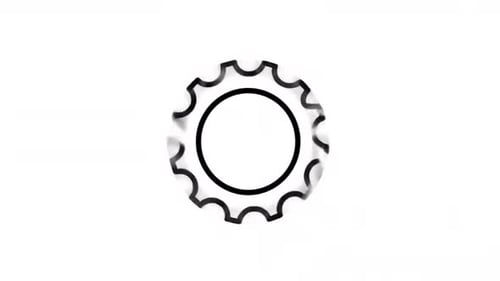 Minimalist Rotating Gear Icon Loop Animation