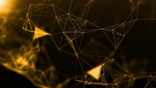 Abstract Golden Plexus Connecting Network Lines Background