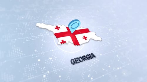 Georgia Map With Marker