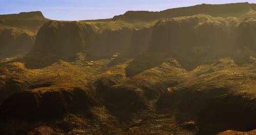 Majestic Mountain Landscape During Golden Hour Showcasing Rocky Terrain
